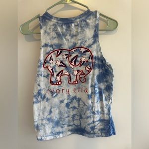 Ivory Ella tie dye 4th of July tank